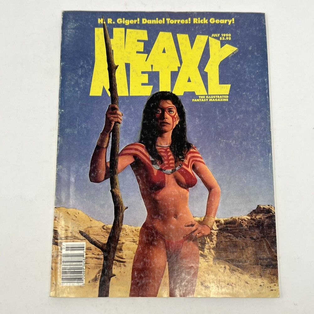 Heavy Metal Magazine, July 1990 - Vintage Fantasy, The Wall Trump, Giger, Torres